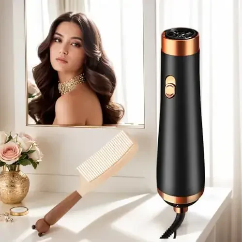 [22m/s High Speed] Portable Hair Dryer, Travel Hair Dryer Featuring Negative Ion Technology - Offers 3 Heat/Speed Settings, 110 Voltage, and Low Noise Motor, Ideal for Home, Travel (Black) - 2