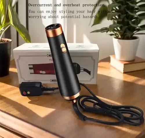 [22m/s High Speed] Portable Hair Dryer, Travel Hair Dryer Featuring Negative Ion Technology - Offers 3 Heat/Speed Settings, 110 Voltage, and Low Noise Motor, Ideal for Home, Travel (Black) - 5