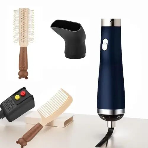 [22m/s High Speed] Portable Hair Dryer, Travel Hair Dryer Featuring Negative Ion Technology - Offers 3 Heat/Speed Settings, 110 Voltage, and Low Noise Motor, Ideal for Home, Travel (Blue) - CLWHJ