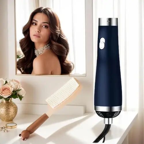 [22m/s High Speed] Portable Hair Dryer, Travel Hair Dryer Featuring Negative Ion Technology - Offers 3 Heat/Speed Settings, 110 Voltage, and Low Noise Motor, Ideal for Home, Travel (Blue) - 2