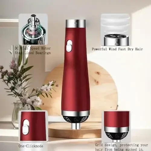 [22m/s High Speed] Portable Hair Dryer, Travel Hair Dryer Featuring Negative Ion Technology - Offers 3 Heat/Speed Settings, 110 Voltage, and Low Noise Motor, Ideal for Home, Travel (red) - 3