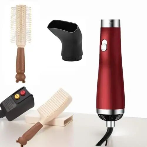 [22m/s High Speed] Portable Hair Dryer, Travel Hair Dryer Featuring Negative Ion Technology - Offers 3 Heat/Speed Settings, 110 Voltage, and Low Noise Motor, Ideal for Home, Travel (red) - CLWHJ