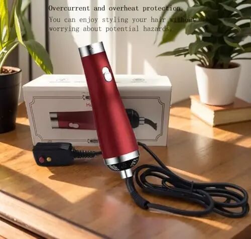 [22m/s High Speed] Portable Hair Dryer, Travel Hair Dryer Featuring Negative Ion Technology - Offers 3 Heat/Speed Settings, 110 Voltage, and Low Noise Motor, Ideal for Home, Travel (red) - 6