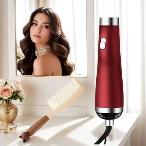 [22m/s High Speed] Portable Hair Dryer, Travel Hair Dryer Featuring Negative Ion Technology - Offers 3 Heat/Speed Settings, 110 Voltage, and Low Noise Motor, Ideal for Home, Travel (red) - 2