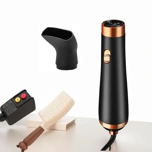[22m/s High Speed] Portable Hair Dryer, Travel Hair Dryer Featuring Negative Ion Technology - Offers 3 Heat/Speed Settings, 110 Voltage, and Low Noise Motor, Ideal for Home, Travel (Black) - MODAZONE
