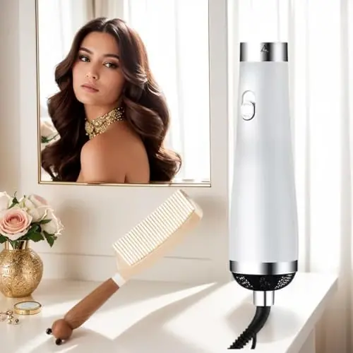 [22m/s High Speed] Portable Hair Dryer, Travel Hair Dryer Featuring Negative Ion Technology - Offers 3 Heat/Speed Settings, 110 Voltage, and Low Noise Motor, Ideal for Home, Travel (White-b) - 2