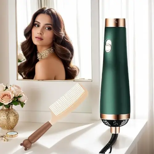 [22m/s High Speed] Portable Hair Dryer, Travel Hair Dryer Featuring Negative Ion Technology - Offers 3 Heat/Speed Settings, 110 Voltage, and Low Noise Motor, Ideal for Home, Travel (Green) - CLWHJ (1)