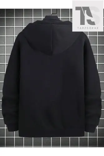 23 Logo Sweatshirt Fermuarlı Hırka-Siyah 25 - ADRIFT (1)