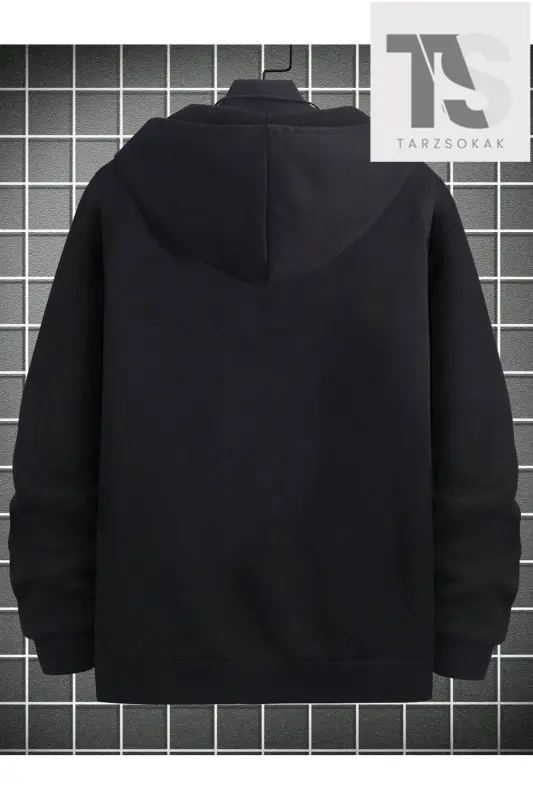 23 Logo Sweatshirt Zippered Cardigan - Black - 2