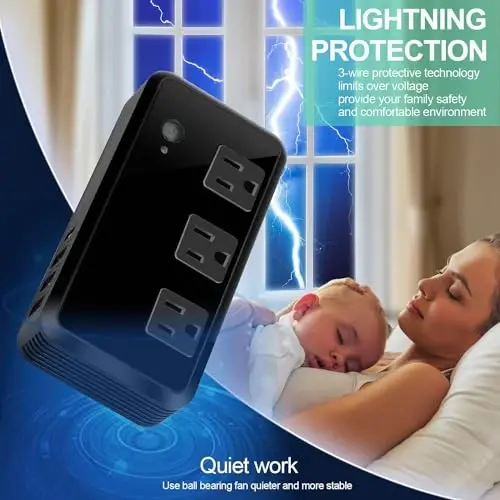 2300W Voltage Converter 220V to 110V Universal Travel Adapter/Power Converte with 3 USB Ports 3 AC Outlets 1 Type-C in EU/UK/AU/US/IT/South Africa More Than 150 Countries Over The World | 3 USB Ports; 1 Type-C; 3 AC Outlets; EU/UK/AU/US/IT/South Afri - 2