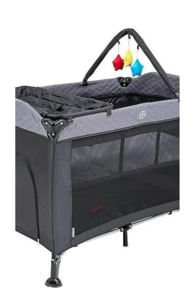 2350 Madrid 70X110cm Манеж-кровать с подарком Серый - BABY2GO (1)