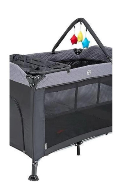 2350 Madrid 70X110cm Oyun Parkı yatak Hediyeli Gri - BABY2GO (1)