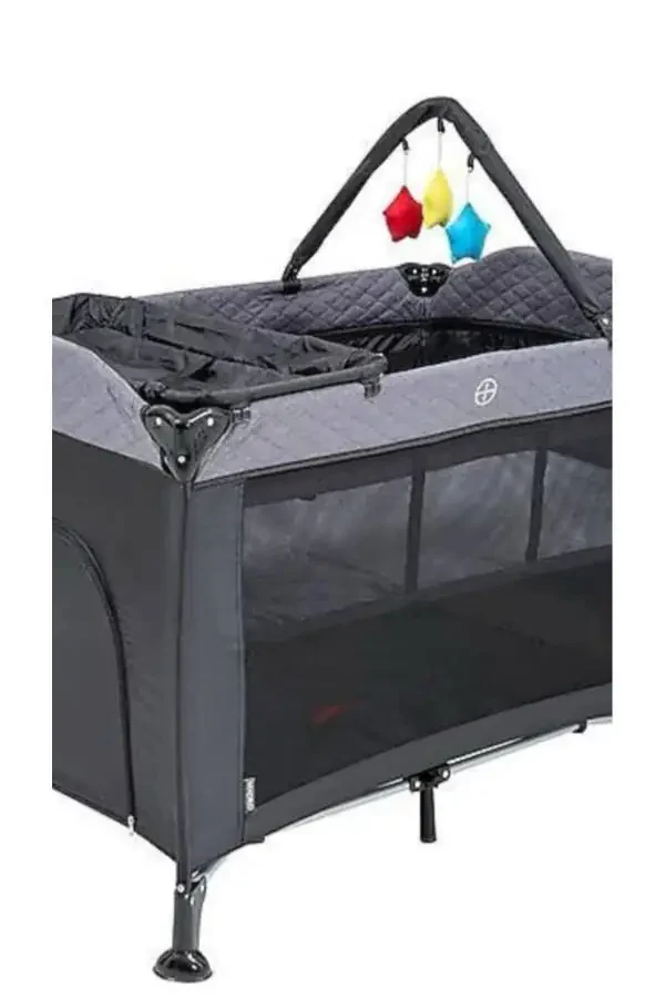 2350 Madrid 70X110cm Playpen with Mattress Gift Gray - 2