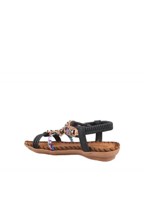 23y158-6 Soft Sole Black Children's Sandal - 8