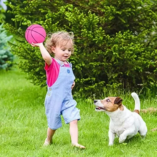 Airsnigi 24Pcs 5 Inch Mini Basketballs, Small Basketball with Pump for Kids Adult Colorful Rubber Inflatable Basketball for Mini Hoops & Over Door Hoops Pool, Indoors, Outdoors - 1