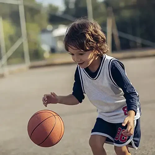 Airsnigi 24Pcs 5 Inch Mini Basketballs, Small Basketball with Pump for Kids Adult Colorful Rubber Inflatable Basketball for Mini Hoops & Over Door Hoops Pool, Indoors, Outdoors - 4