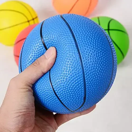 Airsnigi 24Pcs 5 Inch Mini Basketballs, Small Basketball with Pump for Kids Adult Colorful Rubber Inflatable Basketball for Mini Hoops & Over Door Hoops Pool, Indoors, Outdoors - 5