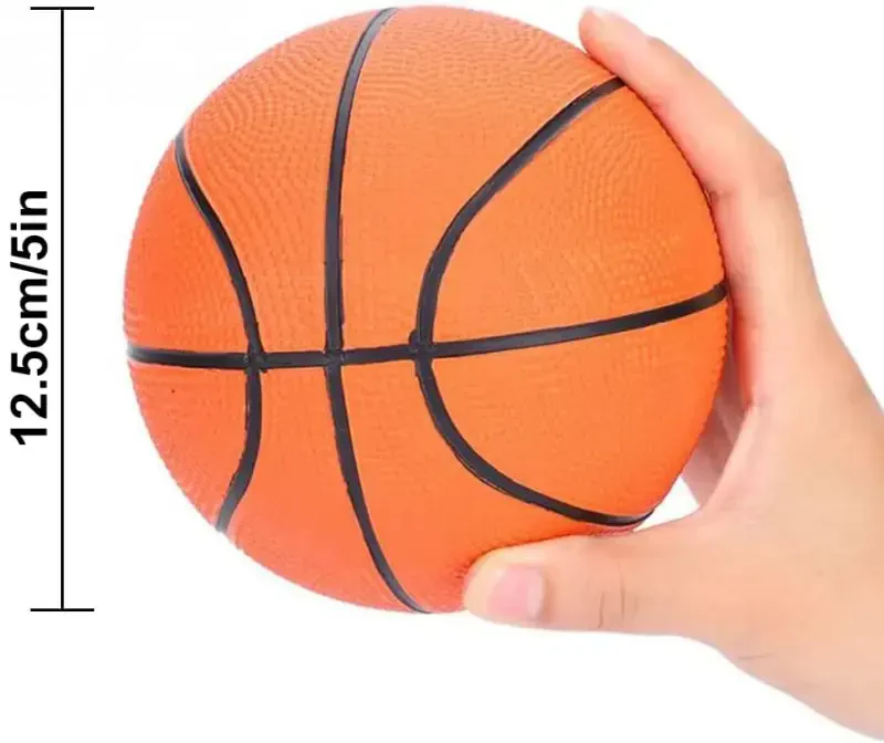 Airsnigi 24Pcs 5 Inch Mini Basketballs, Small Basketball with Pump for Kids Adult Colorful Rubber Inflatable Basketball for Mini Hoops & Over Door Hoops Pool, Indoors, Outdoors - 6