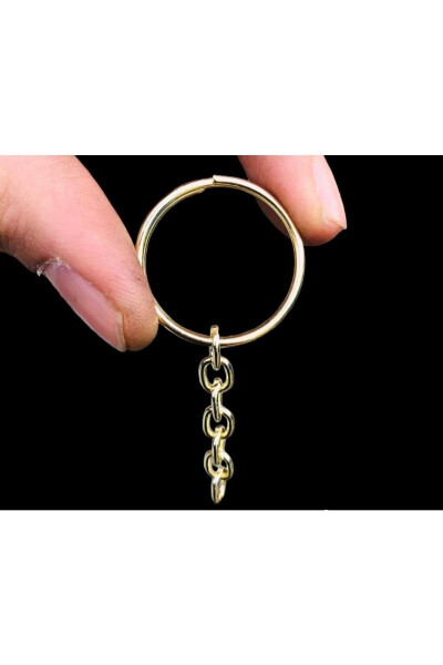 2.4 Cm Chain Thin Ring 50 Pieces Gold Color - 5