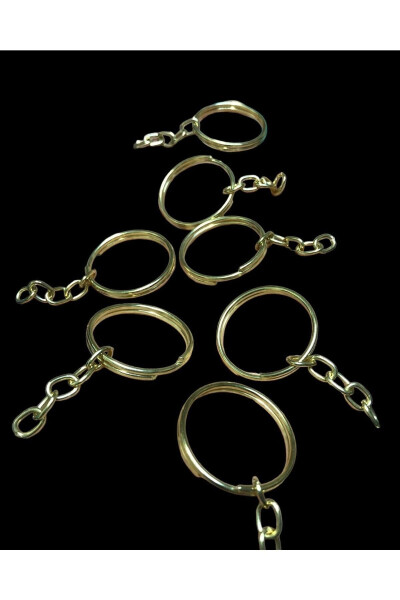 2.4 Cm Chain Thin Ring 50 Pieces Gold Color - 6