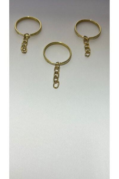 2.4 Cm Chain Thin Ring 50 Pieces Gold Color - 8