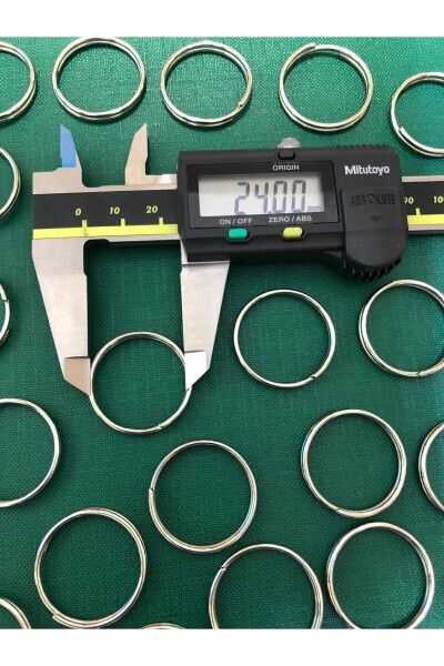 2.4 Cm Thin Ring 50 Pieces Silver Color Ring Round Ring Accessory Iron Material Macrame - MEGA METAL
