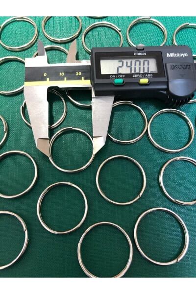2.4 Cm Thin Ring 50 Pieces Silver Color Ring Round Ring Accessory Iron Material Macrame - 5