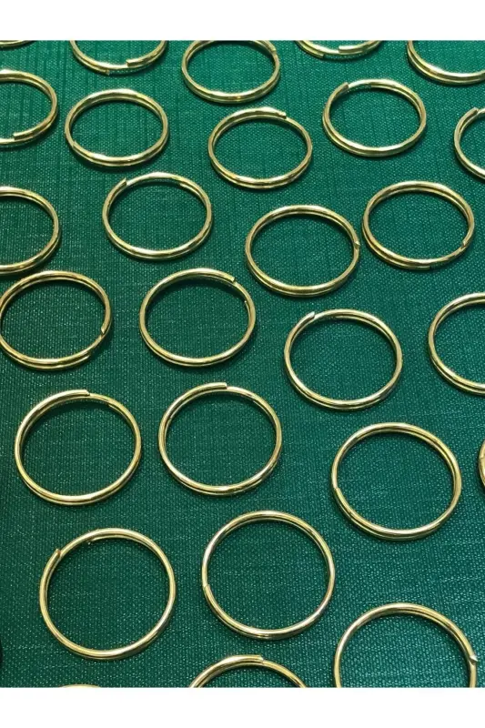 2.4 Cm Thin Ring Yellow Color (100 PCS) Keyring Ring Round Ring Keyring Macrame - 2