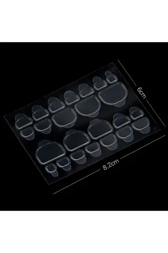 24 Pcs Fake Toenail Non-Harmful Adhesive Tape-foot24 - RUBATREND (1)