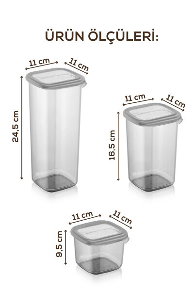 24 Piece White Screen Printed Labelled Spoon Peggy Square Grocery Spice Full Set 6x(1,75 1,2, 0,55, 0,45) Ant - 17