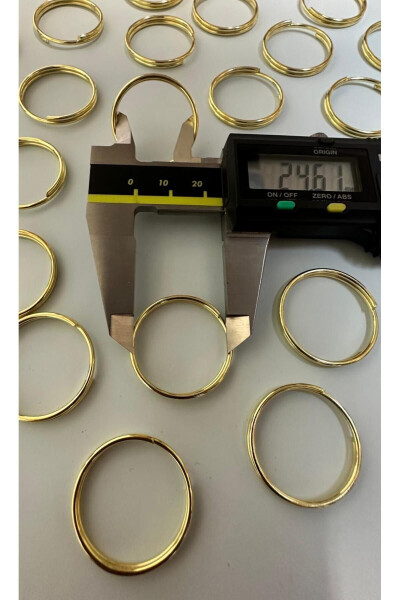 2,4 Sm Yupqa Halqa Sari Rang (100 TA) Kalit Halqasi Dumaloq Halqa Kalit Makrame - 15