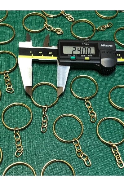 2,4 Sm Zanjirli Yupqa Halqa 50 Dona Gold Rang - 3
