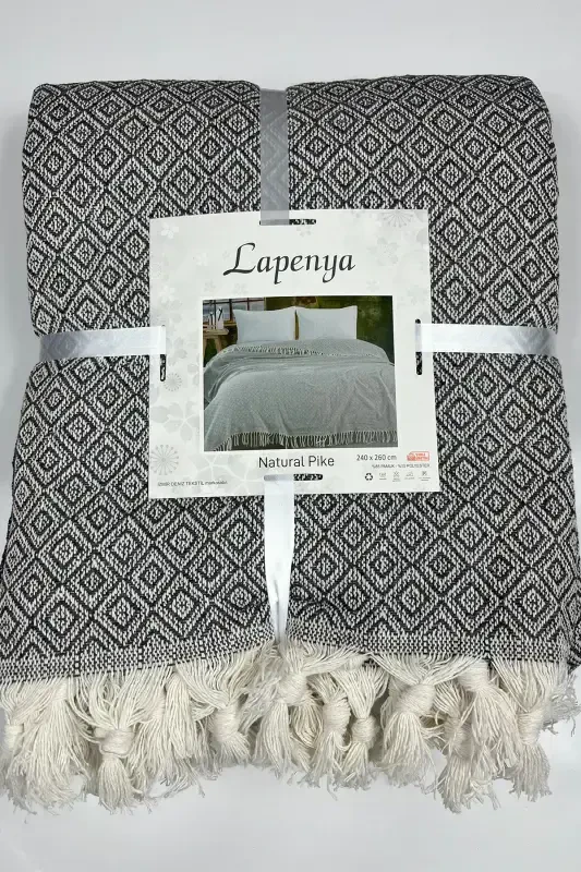 240 x 260 Yagona Pike Battal O'lchamli - Antratsit - LAPENYA HOME