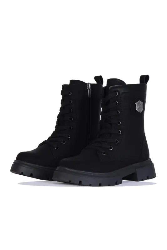 24028 Plct Girls Thermal Fur Boots-BLACK - SKUAITER