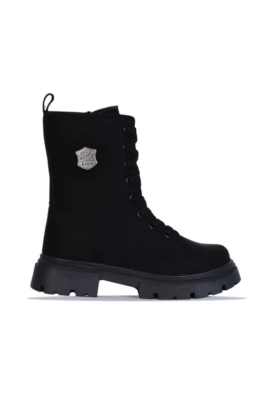 24028 Plct Girls Thermal Fur Boots-BLACK - 2