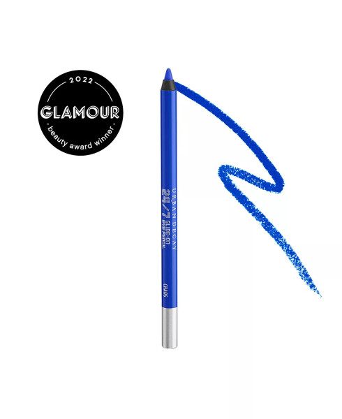 24/7 Glide-On Waterproof Eyeliner Pencil Chaos (matte cobalt blue with slight floating pearl) - 2