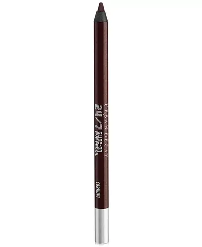 24/7 Glide-On Waterproof Eyeliner Pencil - Corrupt (dark metallic reddish brown with silver micro-sparkle) - 1