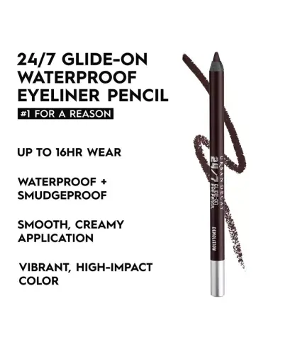 24/7 Glide-On Waterproof Eyeliner Pencil-Demolition (matte dark brown) - 4