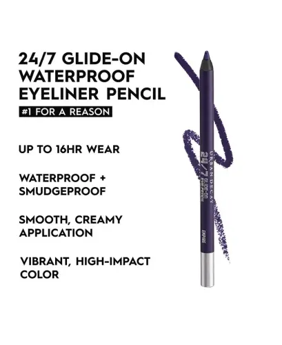 24/7 Glide-On Waterproof Eyeliner Pencil - Empire (темно-матовый баклажаново-фиолетовый) - 4