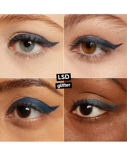 24/7 Glide-On Waterproof Eyeliner Pencil-LSD (navy with bright turquoise micro-sparkle) - 3