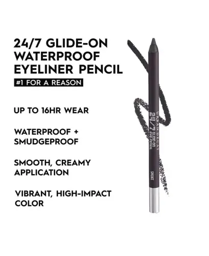 24/7 Glide-On Waterproof Eyeliner Pencil-Smoke (deepest matte gray) - 5