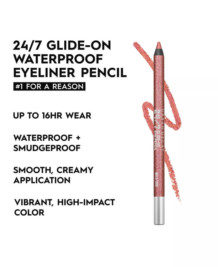 24/7 Glide-On Waterproof Eyeliner Pencil Wild Side (Metallic Pink) - 4