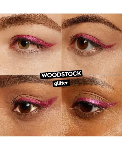 24/7 Glide-On Waterproof Eyeliner Pencil - Woodstock (sparkling hot pink with silver micro-glitter)-glitter) - 3