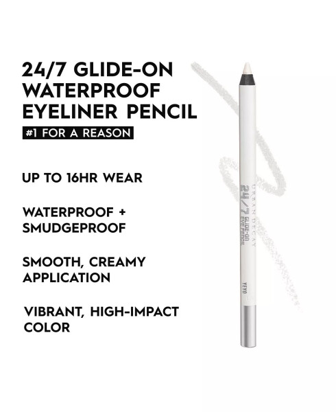 24/7 Glide-On Waterproof Eyeliner Pencil Yeyo (metallic white) - 5