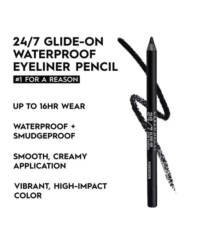 24/7 Glide-On Waterproof Eyeliner Pencil - Perversion (matte blackest black) - 4