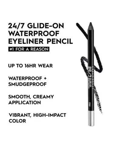 24/7 Glide-On Waterproof Eyeliner Pencil-Zero (black matter) - 4