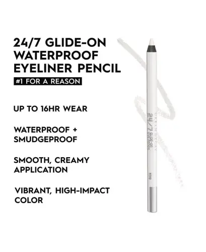 24/7 Glide-On Waterproof Eyeliner Pencil - Yeyo (metallic white) - 4