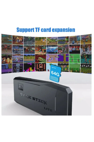 2.4g Беспроводной Двойной Контроллер Ретро Игры 4k Game Stick 10 000 Игр Atari 64 ГБ - 4