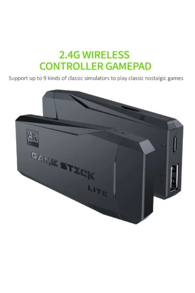 2.4g Беспроводной Двойной Контроллер Ретро Игры 4k Game Stick 10 000 Игр Atari 64 ГБ - 7