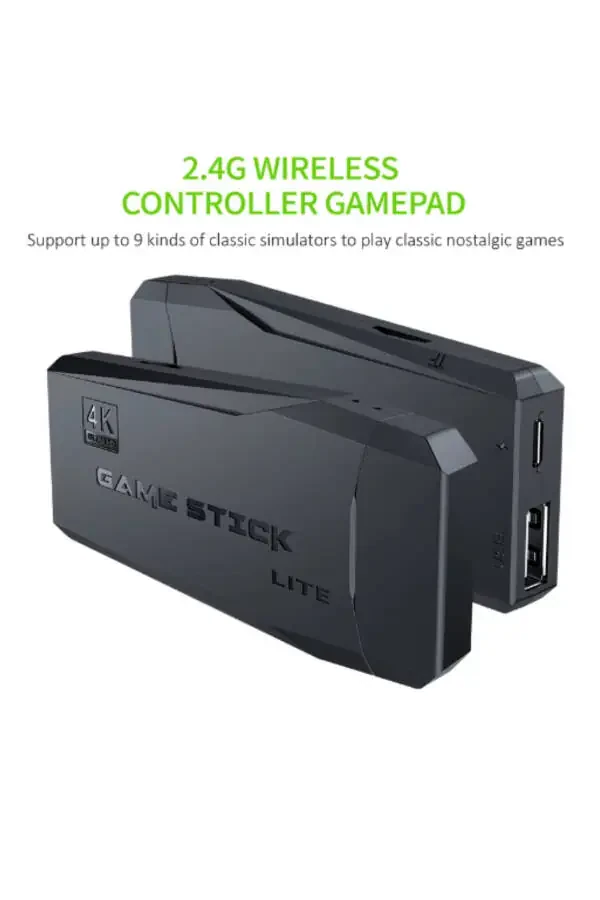 2.4g Беспроводной Двойной Контроллер Ретро Игры 4k Game Stick 10 000 Игр Atari 64 ГБ - 7